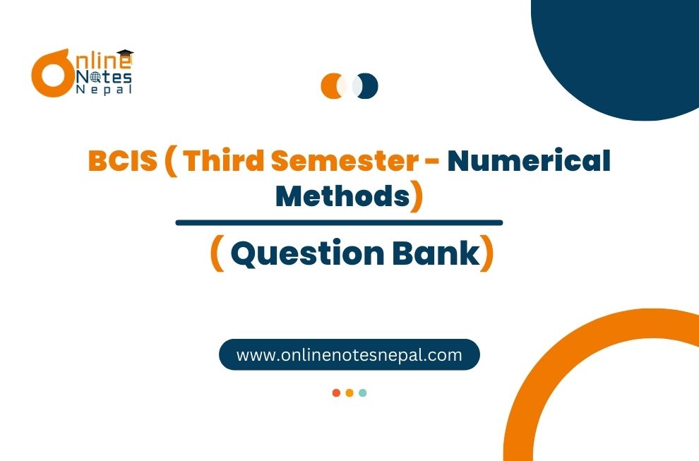 Question Bank of Numerical Methods Photo
